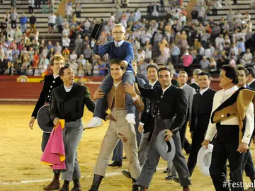 Adrían, durante el festival que celebraron para él Adrían, durante el festival que celebraron para él