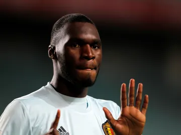 Christian Benteke celebra su histórico gol ante Gibraltar Christian Benteke celebra su histórico gol ante Gibraltar