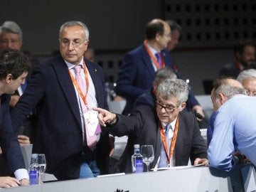 Ángel María Villar, durante la Asamblea General Extraordinaria de la RFEF