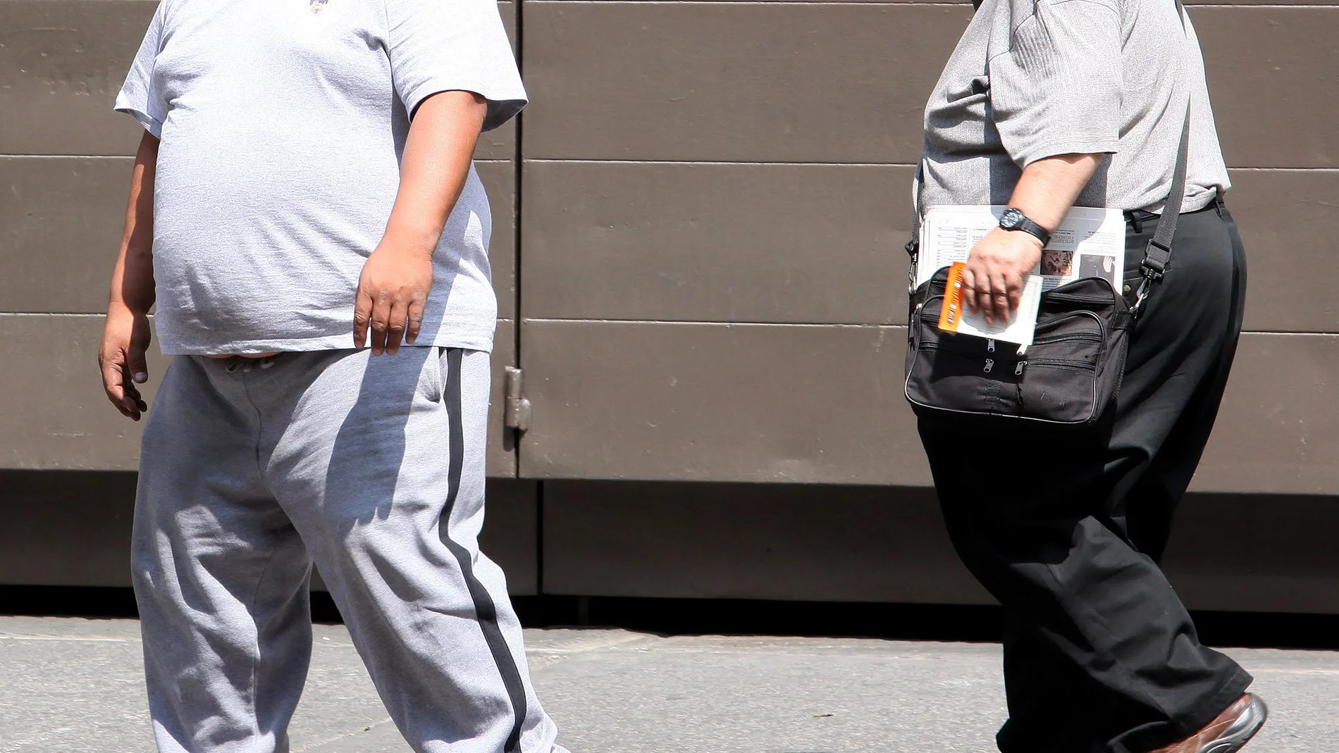 Dos hombres con obesidad Dos hombres con obesidad