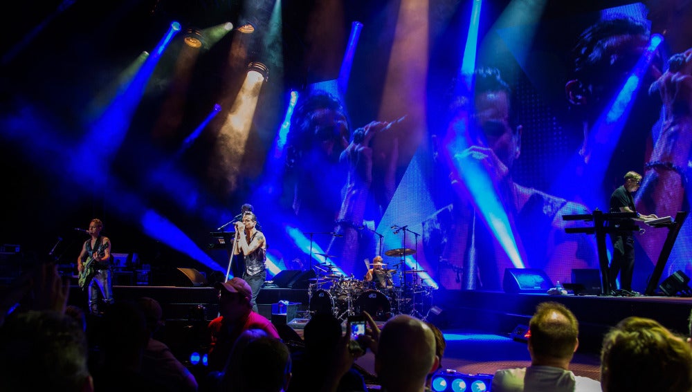 Depeche Mode durante su gira estadounidense