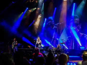 Depeche Mode durante su gira estadounidense Depeche Mode durante su gira estadounidense