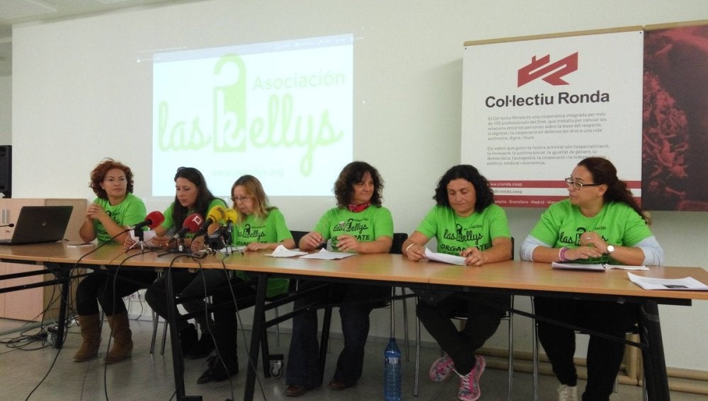 'Las Kellys', durante una rueda de prensa