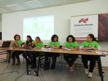 'Las Kellys', durante una rueda de prensa 'Las Kellys', durante una rueda de prensa