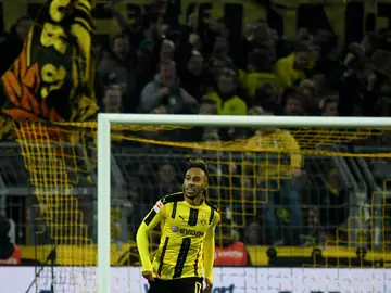 Aubameyang celebra su gol Aubameyang celebra su gol