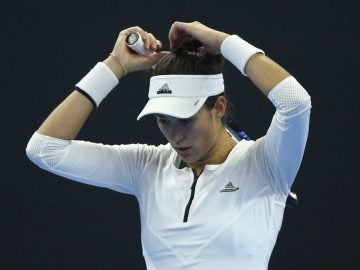 Garbiñe Muguruza durante el torneo en Linz