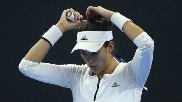 Garbiñe Muguruza durante el torneo en Linz