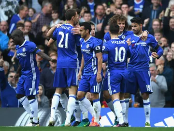 Los jugadores del Chelsea celebran un gol Los jugadores del Chelsea celebran un gol