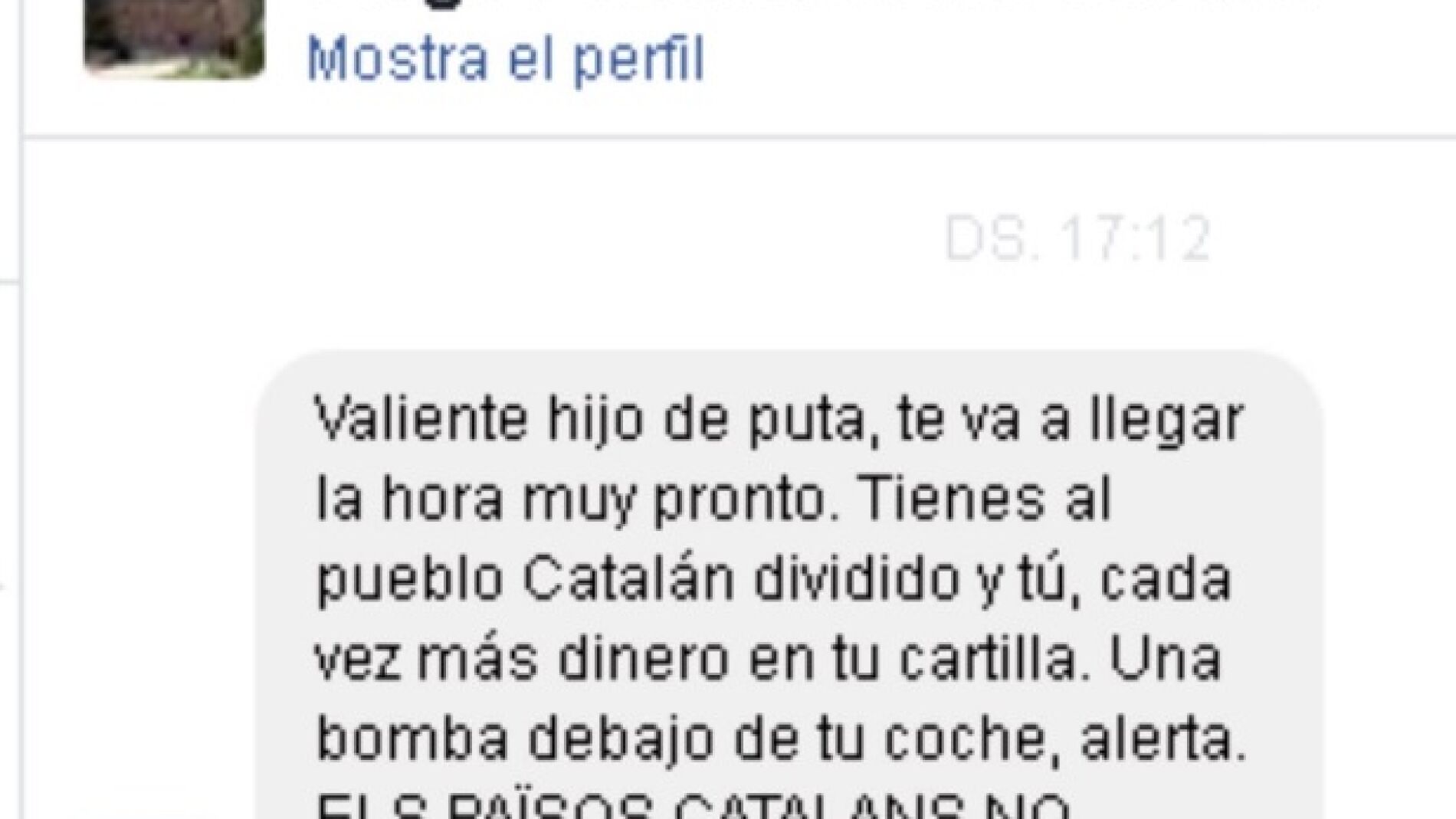 El mensaje que ha recibido Puigdemont