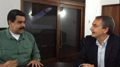 Maduro se reúne con Zapatero en Caracas 