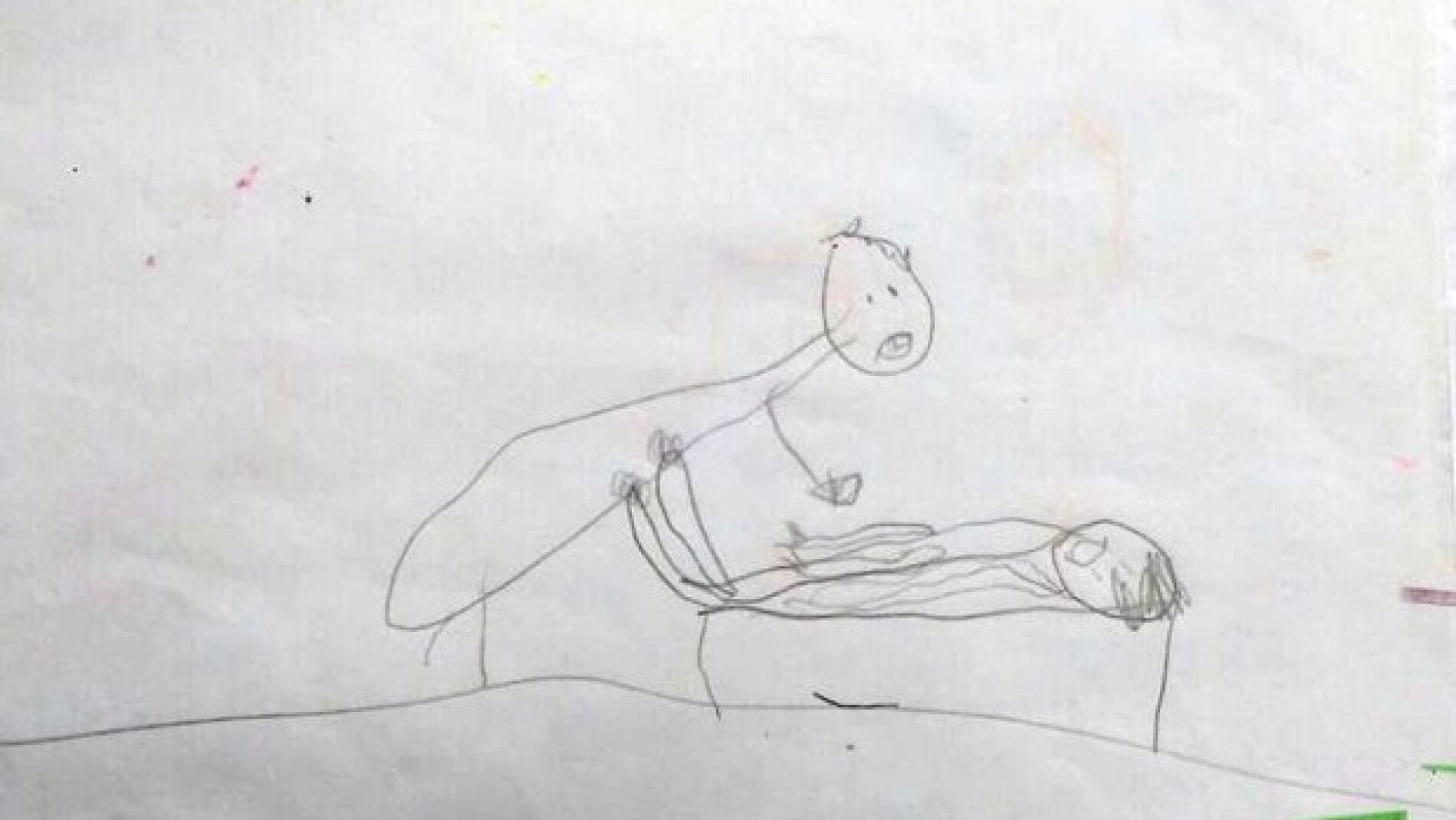 Uno de los dibujos de la ni&ntilde;a de cinco a&ntilde;os