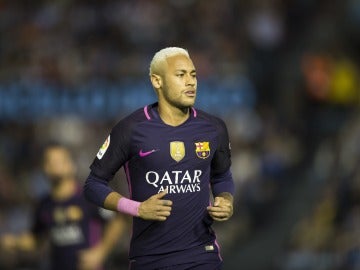 Neymar, en un partido con el Barcelona