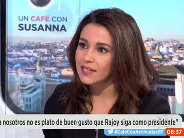 Inés Arrimadas, líder de Ciudadanos en Cataluña, durante una entrevista en Espejo Público Inés Arrimadas, líder de Ciudadanos en Cataluña, durante una entrevista en Espejo Público