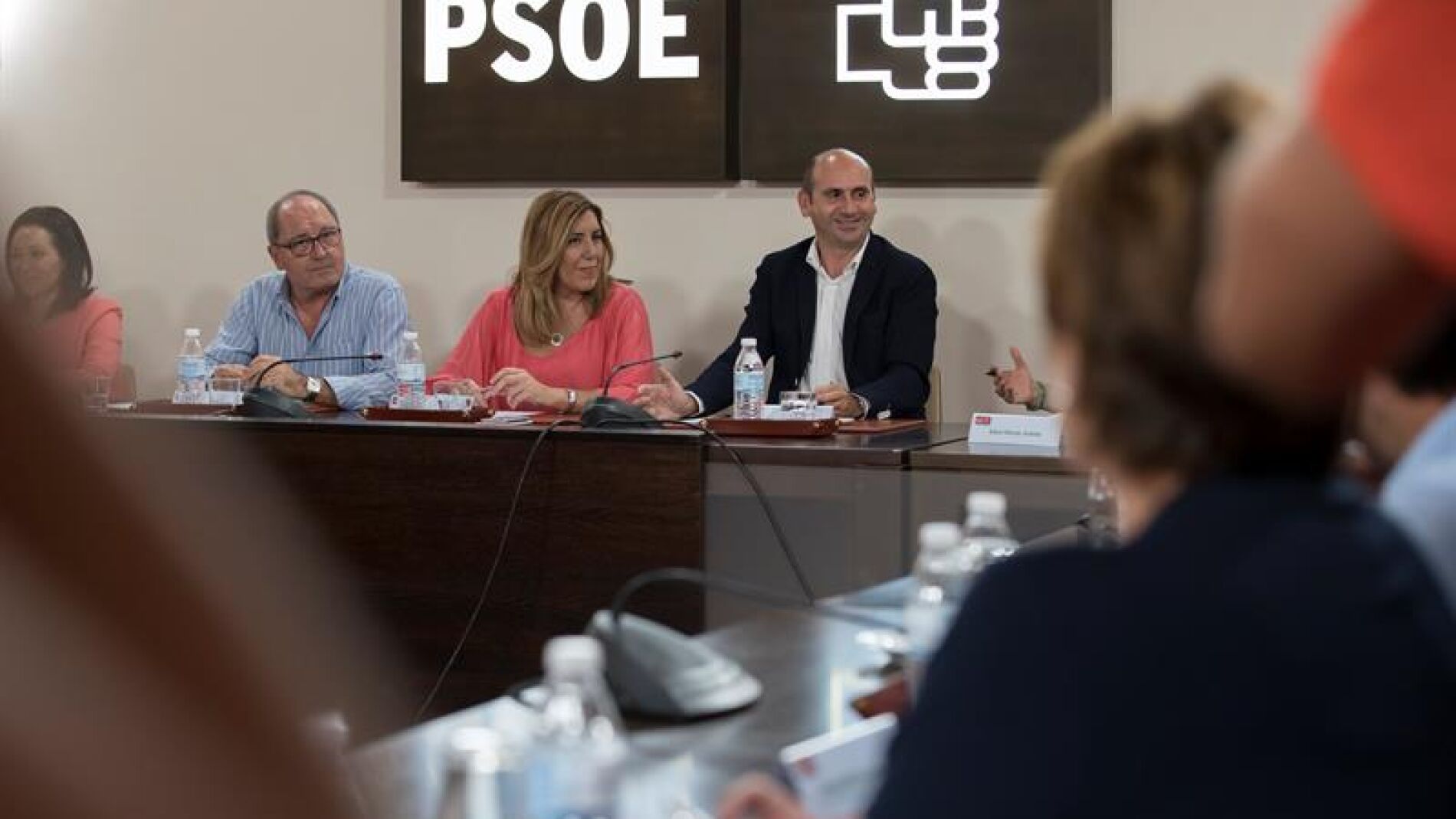 Susana D&iacute;az junto a Juan Cornejo en la Comisi&oacute;n Ejecutiva Regional