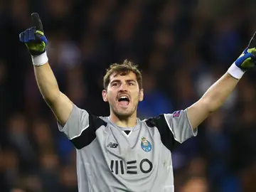 Casillas celebra una victoria Casillas celebra una victoria
