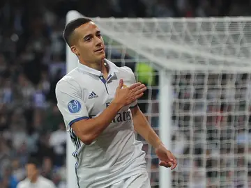 Lucas Vázquez celebra un gol Lucas Vázquez celebra un gol