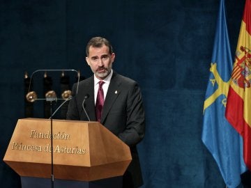 El Rey pronuncia el discurso en los Princesa de Asturias