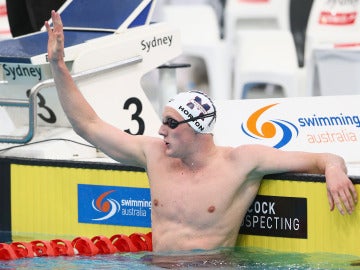 Mark Horton, durante una prueba de natación
