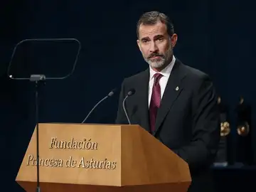El Rey Felipe VI durante su discurso en los Premios Princesa de Asturias El Rey Felipe VI durante su discurso en los Premios Princesa de Asturias