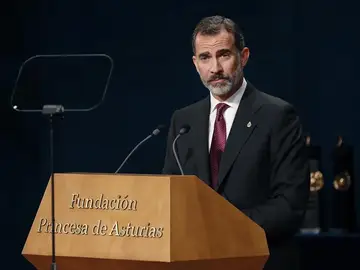 El Rey Felipe VI durante su discurso en los Premios Princesa de Asturias El Rey Felipe VI durante su discurso en los Premios Princesa de Asturias