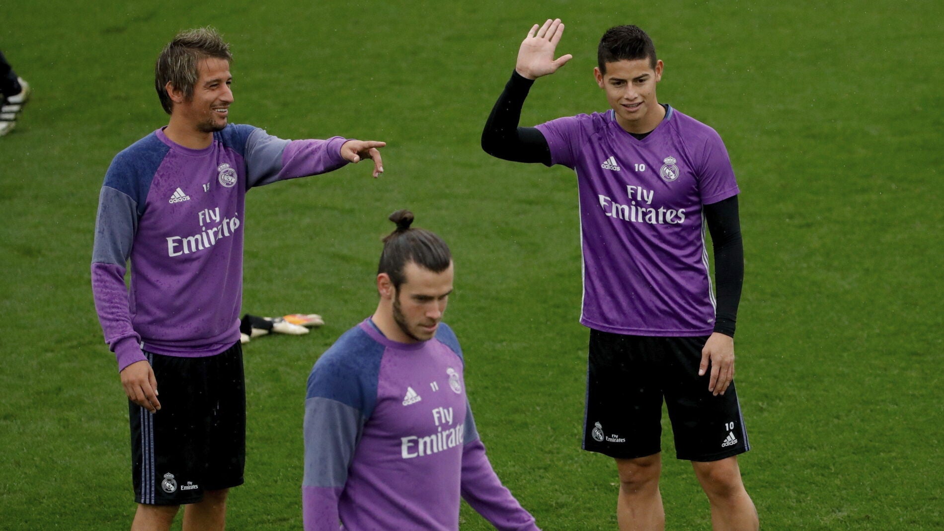 Coentrao, en el entrenamiento en Valdebebas