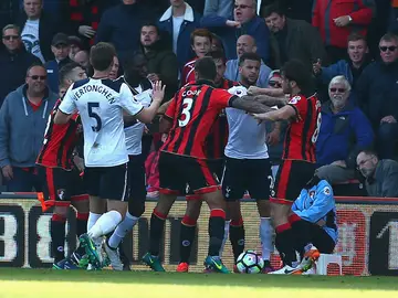 Tangana entre jugadores del Bournemouth y del Tottenham Tangana entre jugadores del Bournemouth y del Tottenham