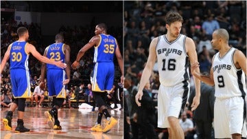 Curry y Durant frente a Pau Gasol y Parker