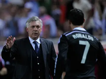 Ancelotti saluda a Cristiano Ancelotti saluda a Cristiano