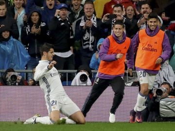 Morata celebra su gol ante el Athletic