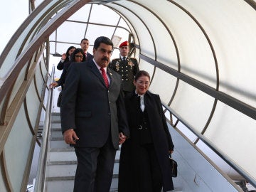 Maduro a su llegada a Roma