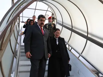 Maduro a su llegada a Roma Maduro a su llegada a Roma
