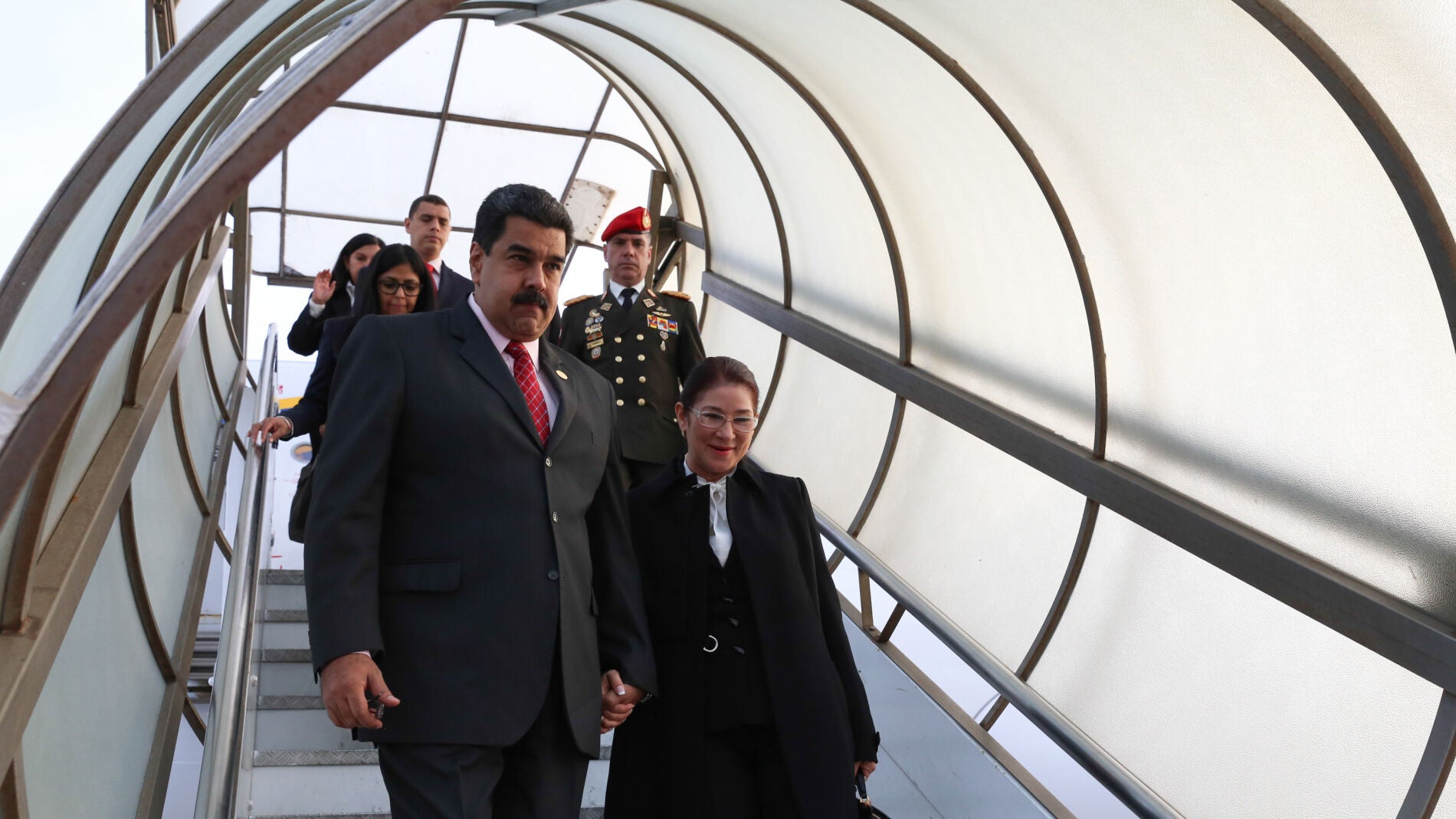 Maduro a su llegada a Roma