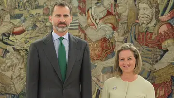 El Rey recibe a la representante de Coalición Canaria, Ana Oramas El Rey recibe a la representante de Coalición Canaria, Ana Oramas