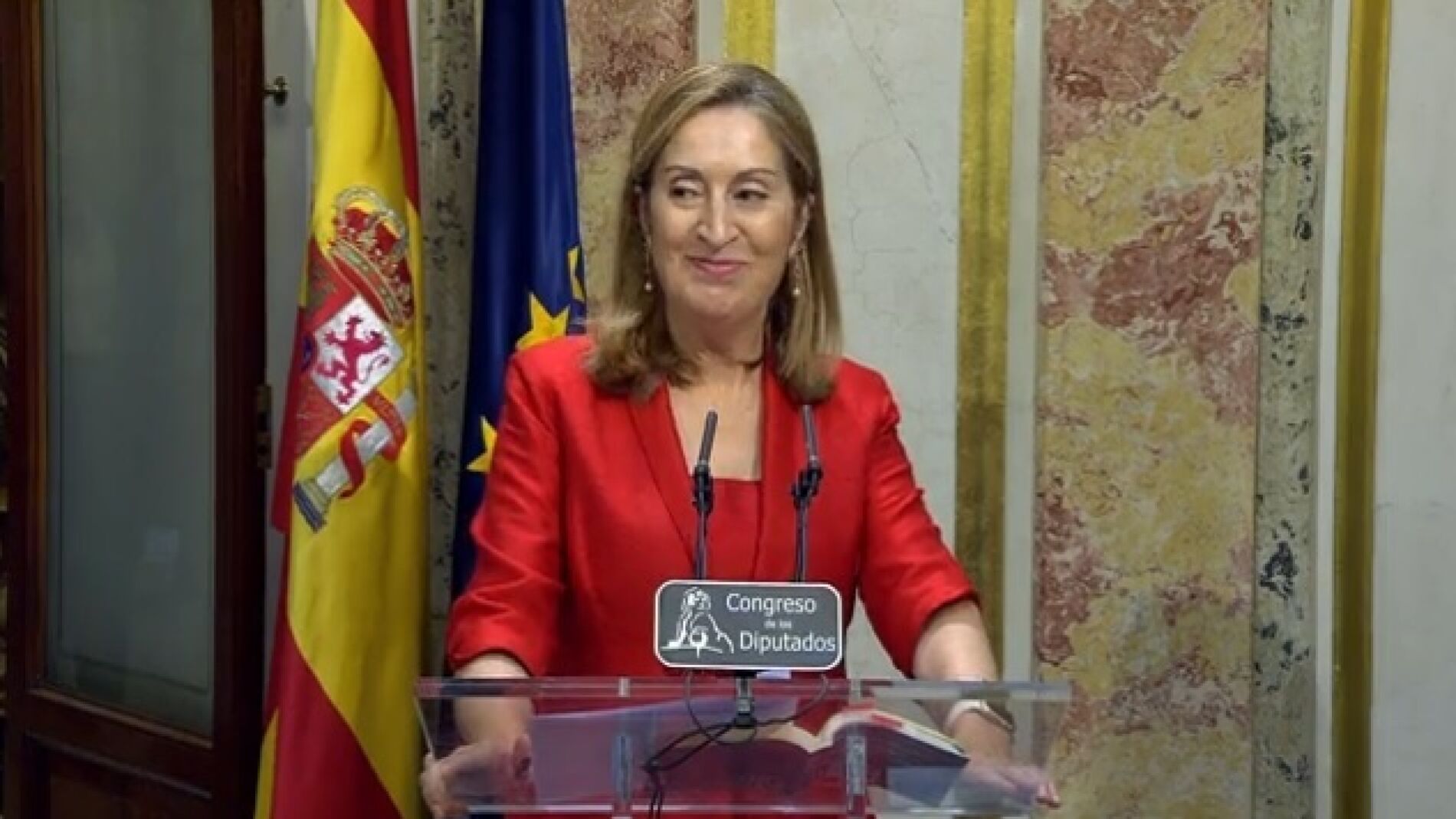 Ana Pastor tras su reuni&oacute;n con el Rey Felipe VI