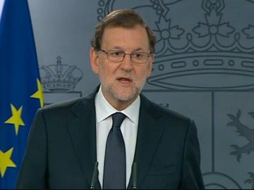 Rajoy durante su comparecencia