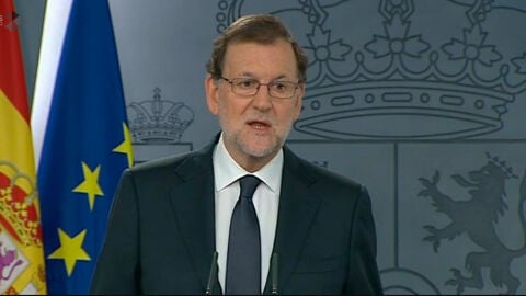 Rajoy durante su comparecencia