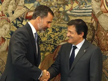 El Rey Felipe VI y Javier Fernández El Rey Felipe VI y Javier Fernández