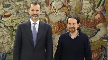 El Rey Felipe VI y Pablo Iglesias El Rey Felipe VI y Pablo Iglesias