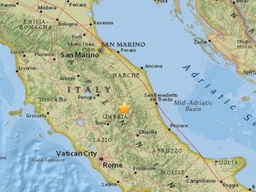 Un terremoto de magnitud 5,4 grados sacude el centro de Italia Un terremoto de magnitud 5,4 grados sacude el centro de Italia