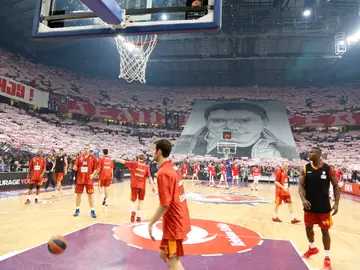 El Kombank Arena, durante un partido de Euroliga El Kombank Arena, durante un partido de Euroliga
