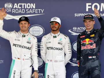 Rosberg, Hamilton y Verstappen, los más rápidos de la Q3