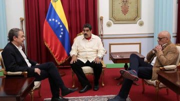 José Luis Rodríguez Zapatero reunido con Maduro en Miraflores