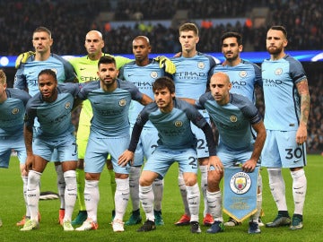 El once inicial del Manchester City