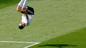Klose celebra uno de sus goles con la selección alemana