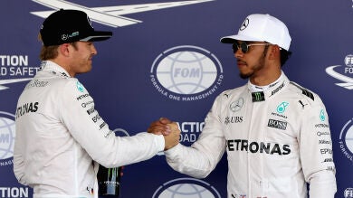 Hamilton mete presión a Rosberg: 