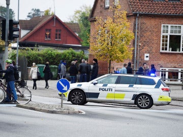 Un coche de policía en Dinamarca