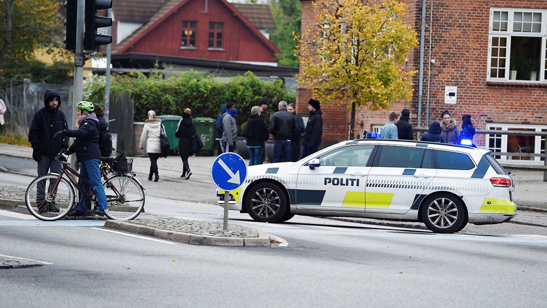 Un coche de polic&iacute;a en Dinamarca