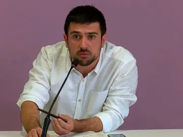 Ramón Espinar en rueda de prensa Ramón Espinar en rueda de prensa