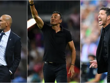 Zidane, Luis Enrique y Simeone Zidane, Luis Enrique y Simeone