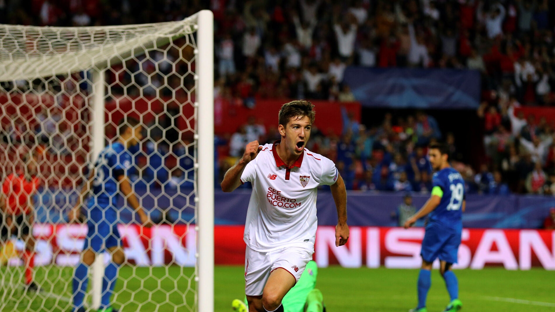 Vietto celebra su gol ante el Dinamo